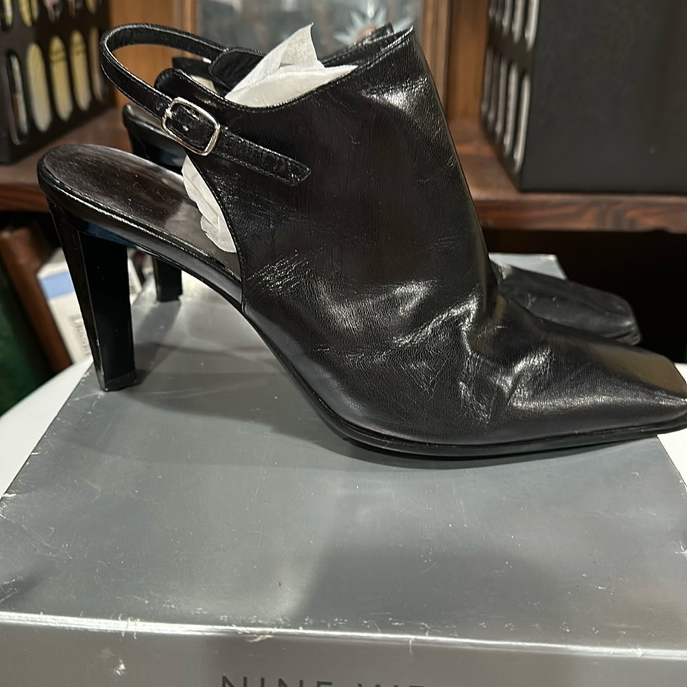 Black High heel booties (Nine West)